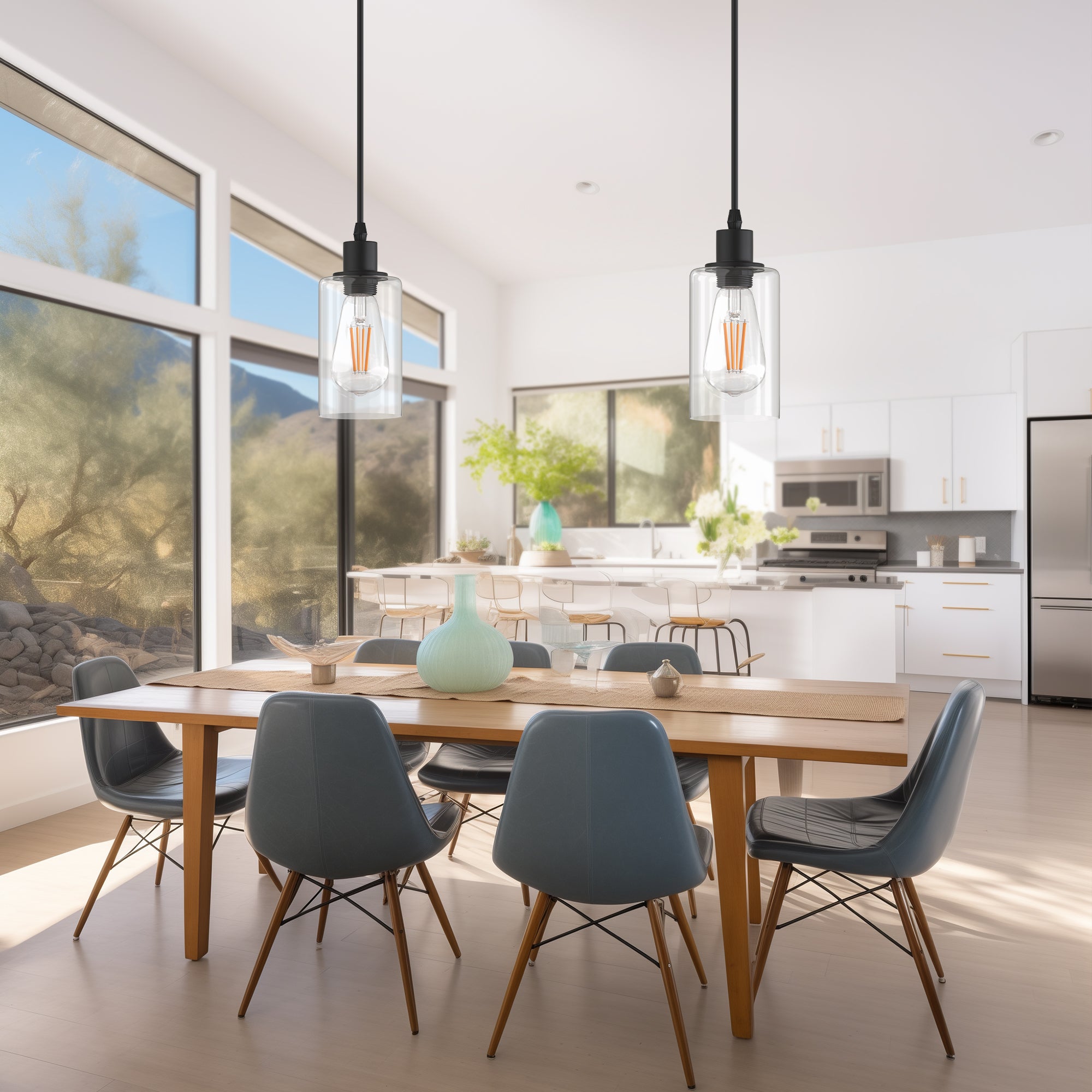 Matte Black Rustic Industrial 60-Watt 1-Light Mini Pendant Light with Metal Shade