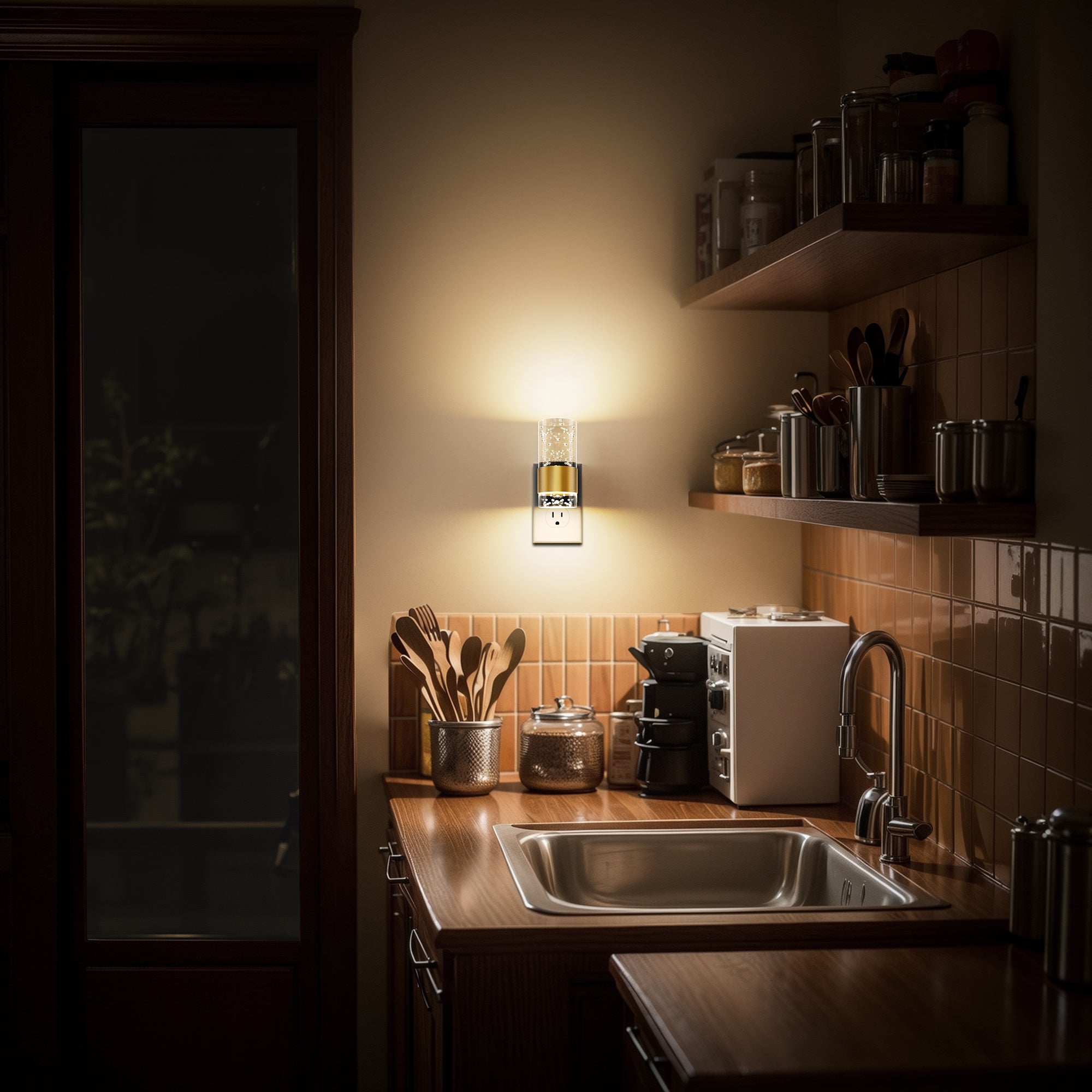 LOHASLED Night Light, Dust to Dawn, Dimmable, 2 Pack, Bubble Acrylic Design